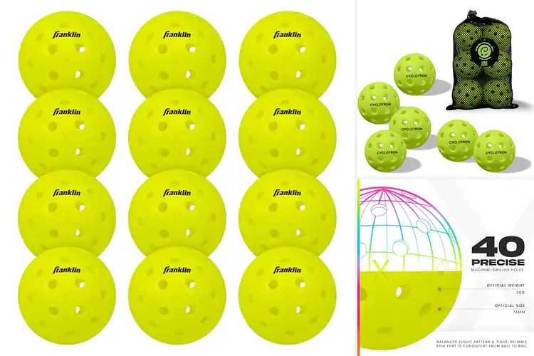Detailed view of Best 40 Hole Pickleball Balls