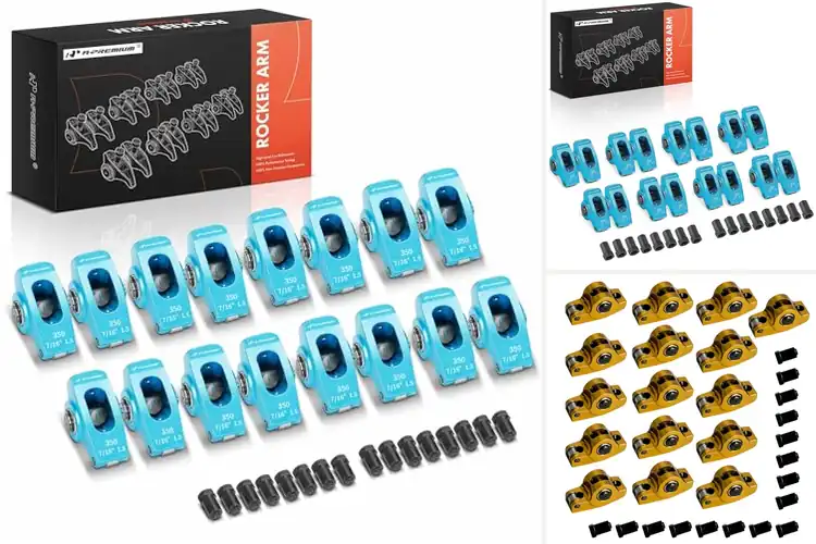 Detailed view of Best Aluminum Roller Rockers With Blue Anodize