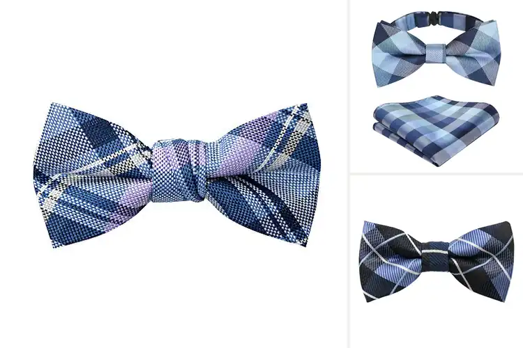 Detailed view of Best Boys Plaid Bow Ties: Top 10 Stylish & Comfortable Picks