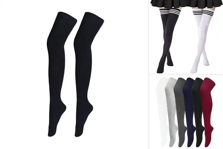 Detailed view of Best Durable Thigh High Socks