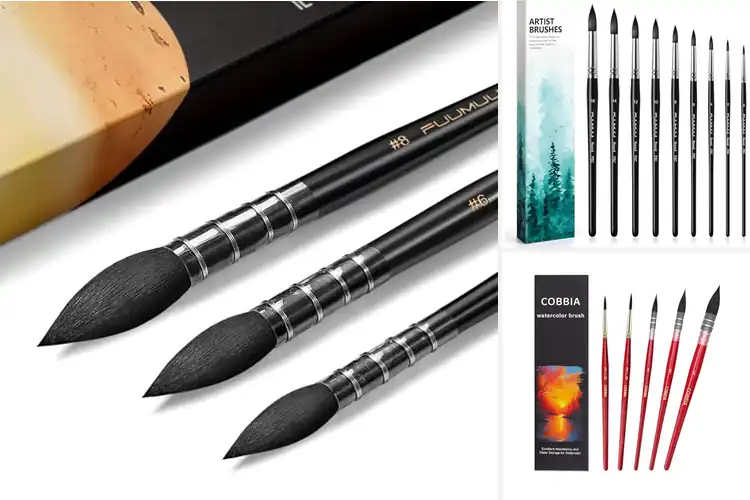 Detailed view of Best Mop Round Brushes For Gouache