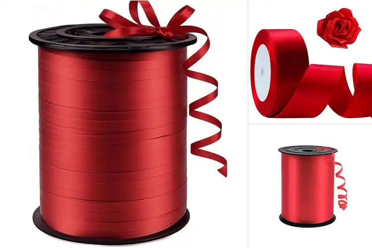 Detailed view of Best Red Gift Wrapping Ribbons