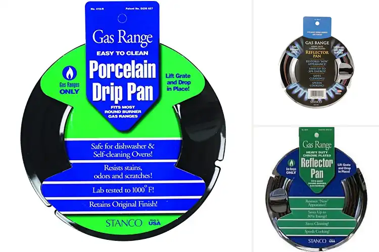 Detailed view of Best Stanco Metal Pans