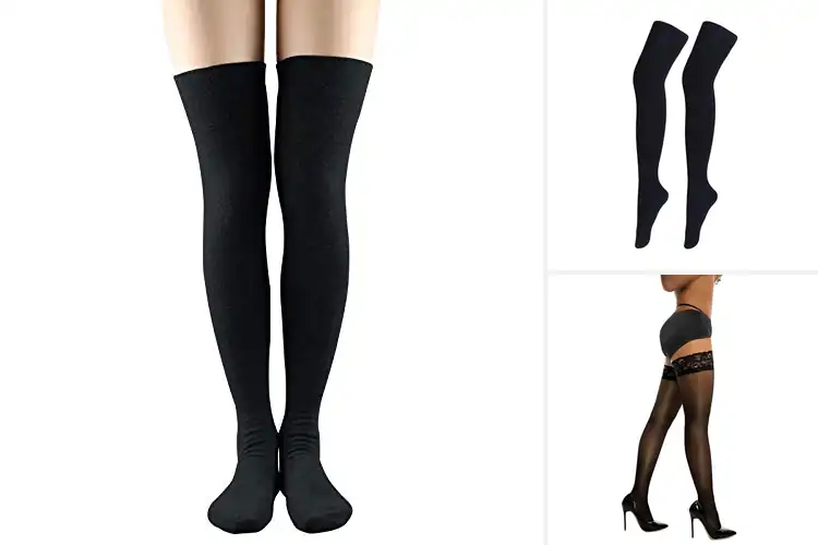 Detailed view of Best Stay-Up Thigh High Socks